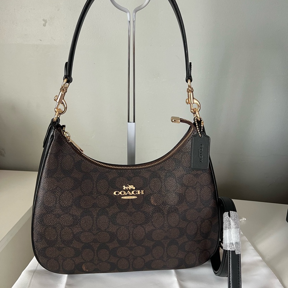 Coach Teri Hobo Bag in Signature Canvas - Picture 2 of 10